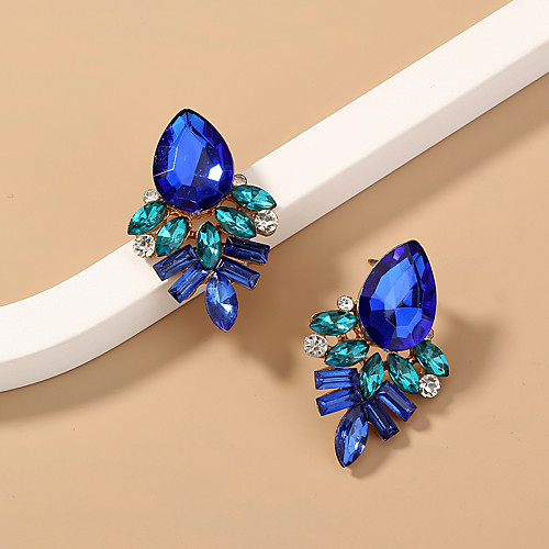 

Women's Stud Earrings Earrings Briolette Luxury Baroque European Earrings Jewelry Blue For Gift Prom Date Birthday 1 Pair