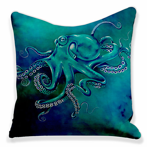 

Double Side 1 Pc Geometric Cushion Cover Print 45x45cm Faux Linen for Sofa Bedroom