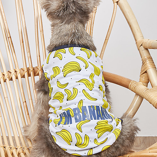 

Dog Shirt / T-Shirt Vest Fruit Basic Adorable Cute Dailywear Casual / Daily Dog Clothes Puppy Clothes Dog Outfits Breathable Yellow Costume for Girl and Boy Dog Cotton XS S M L XL XXL