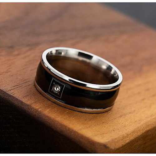 

Ring Cubic Zirconia Black Alloy Simple 1pc 7 8 9 10 11 / Men's