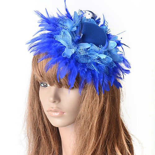 

Elegant Retro Feather Fascinators with Feather / Floral 1 Piece Special Occasion / Party / Evening Headpiece