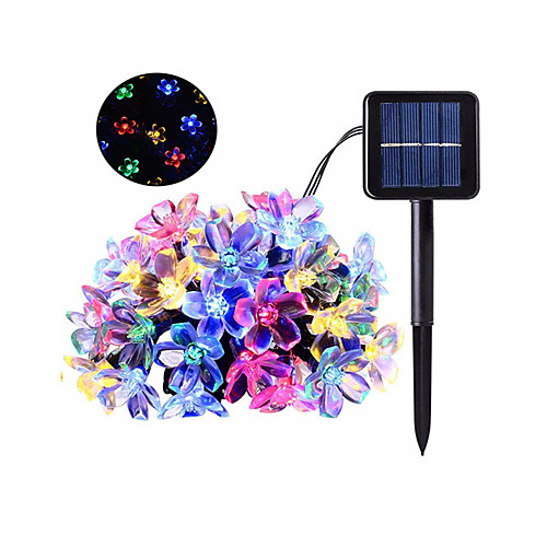 

Outdoor Solar String Light Outdoor Waterpoof Lighting 7m 6.5m 5m Cherry Blossoms 20 30 50 LEDs Warm White Cold White Multi Color Garden Patio Holiday Waterproof Solar Patio Garden Light