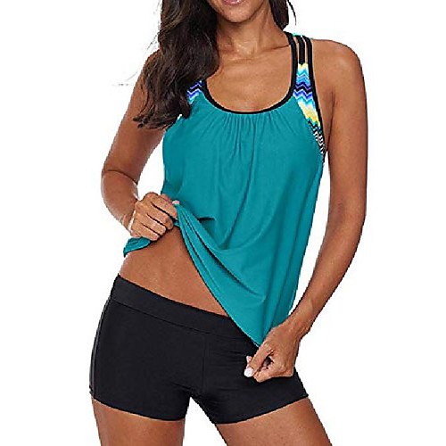 

Women's Tankini 2 Piece Swimsuit Sporty Quick Dry Solid Color Leopard LC411023-light green LC411023-rose red LC411023-green LC411023-blue Swimwear Bathing Suits New Sportswear / Nylon / Spandex