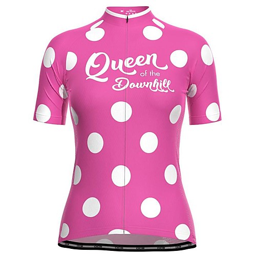 

21Grams Women's Short Sleeve Cycling Jersey Spandex Pink Dot Bike Top Mountain Bike MTB Road Bike Cycling Breathable Sports Clothing Apparel / Stretchy / Athleisure