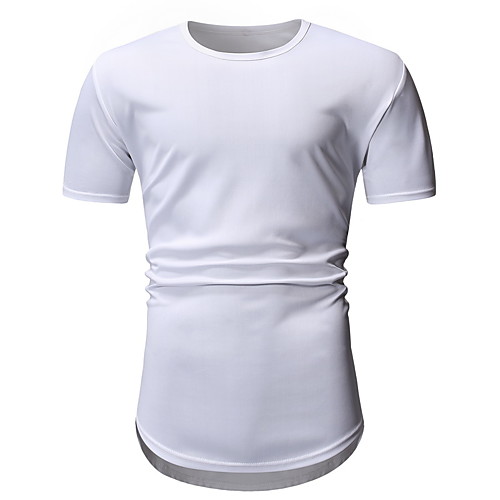 

Men's Unisex T shirt Shirt non-printing Solid Colored Plus Size Short Sleeve Daily Tops Casual Fashion Round Neck White Wine Army Green / Summer
