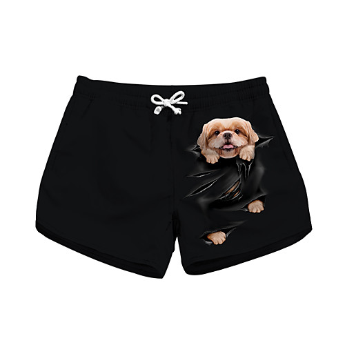 

Women's Stylish Novelty Comfort Leisure Sports Weekend Shorts Pajamas Pants 3D Graphic Prints Animal Short Sporty Elastic Waist Print Black