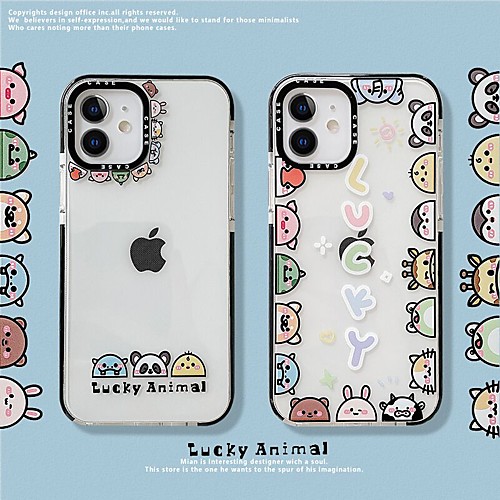 

Lovely Animal Patterned Case For Apple iPhone 12 11 SE2020 Shockproof Protective Case TPU Cover for iPhone 12 Pro Max XR XS Max iPhone 8 7