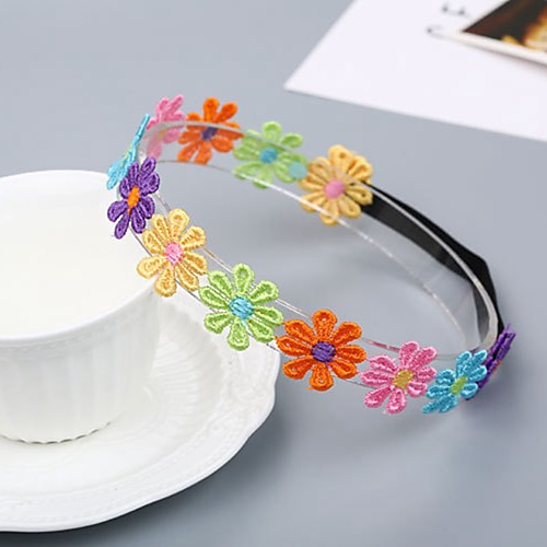 

Girls' For Birthday Party Festival Flower Fabric Rainbow 1pc