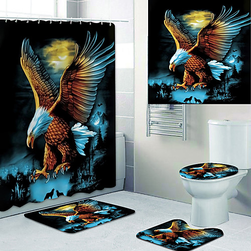 

Bathroom Shower Curtains & Hooks Rainbow Neoclassical Polyester Waterproof