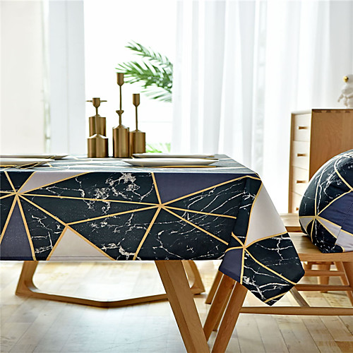 

Table Cloth polyester fibre Dust-Proof European Style Printing Tabel cover Table decorations for Daily Wear rectangule 6060 cm Black 1 pcs