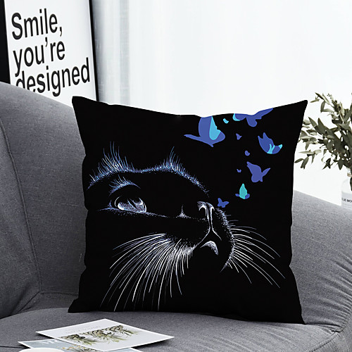 

1 pcs Polyester Pillow Cover Pillow Cover & Insert Simple Classic Square Zipper Polyester Traditional Classic
