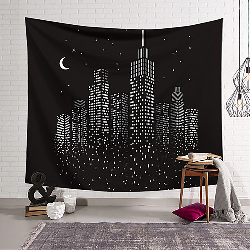 

Wall Tapestry Art Decor Blanket Curtain Hanging Home Bedroom Living Room Starry Sky City Landscape