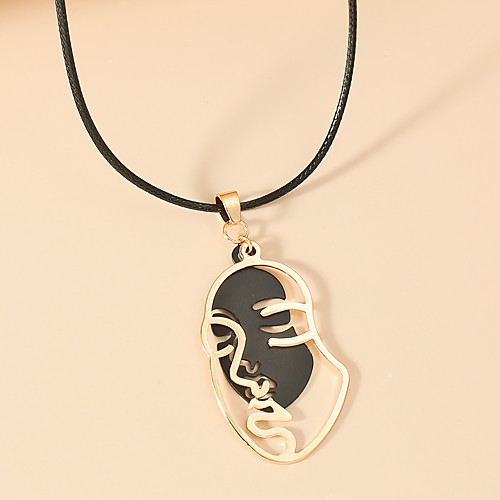 

Women's Clear Necklace Mismatched Face Simple Alloy Gold 45 cm Necklace Jewelry 1pc For Street