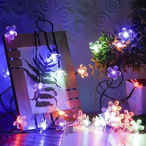 

Outdoor Solar String Light LED String Lights 7m 50 LEDs Outdoor Waterproof Set Mounting Bracket Multi Color Wedding Party Holiday Wedding 2V LED Solar Garden Light