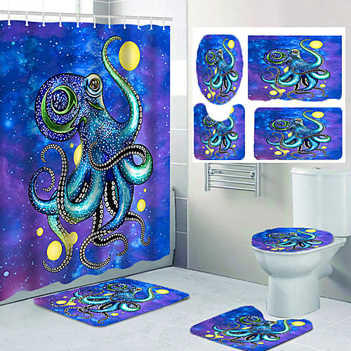 

Bathroom Shower Curtains & Hooks Casual Polyester Waterproof