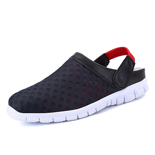 

Men's Clogs & Mules Daily Outdoor Walking Shoes Mesh Breathable Non-slipping BlackGreen Red / black Black / Blue Summer