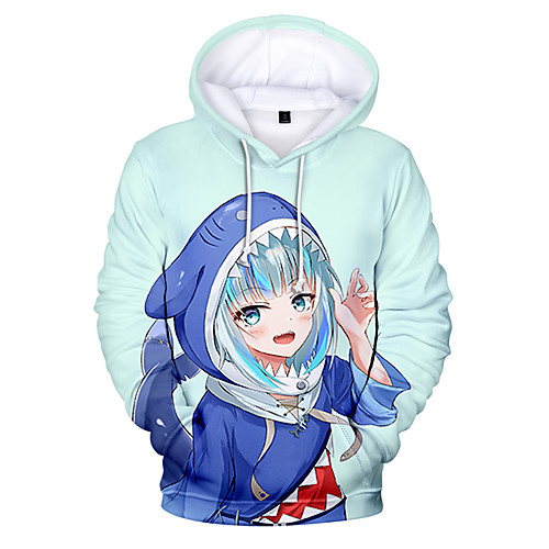 

Inspired by Gawr gura Cosplay Cosplay Costume Hoodie 100% Polyester Graphic Printing Hoodie For Women's / Men's
