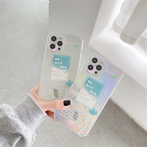 

Phone Case For Apple Back Cover iPhone 12 Pro Max 11 SE 2020 X XR XS Max 8 7 Pattern Word / Phrase TPU