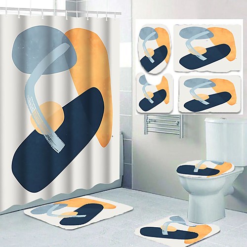 

Bathroom Shower Curtains & Hooks Casual Polyester Waterproof