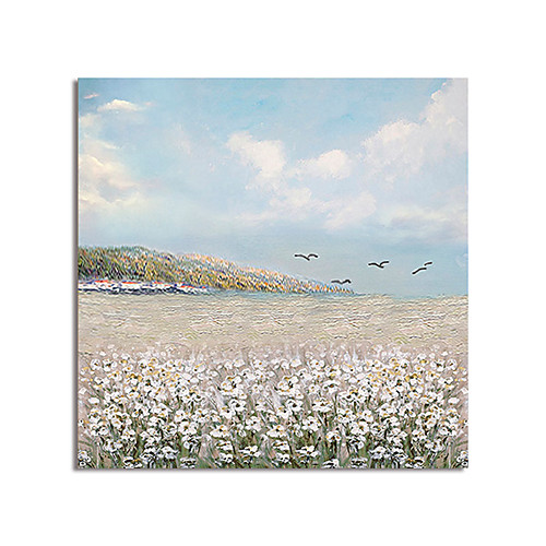 

Oil Painting Hand Painted Square Abstract Modern Stretched Canvas