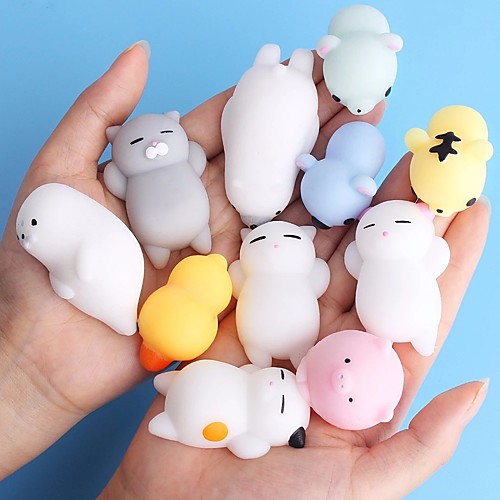 

10 Pcs Squishies Mochi Squishy Toys Party Favors for Kids Mini Squishy Kawaii Mochi Animal Squishies Cat Unicorn Squishy Mini Squeeze Stress Relief Toys for Kids Adults Treasure Box Toys Random