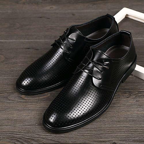 

Men's Oxfords Business Daily Walking Shoes PU Breathable Non-slipping Wear Proof Black Brown Spring