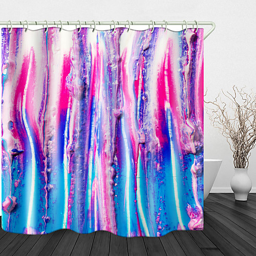 

Beautiful Clay Print Waterproof Fabric Shower Curtain for Bathroom Home Decor Covered Bathtub Curtains Liner Includes with Hooks 72 Inch