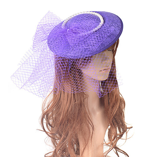 

Retro Pearl Tulle Fascinators with Bowknot / Pearls 1 Piece Special Occasion / Party / Evening Headpiece