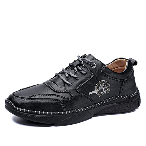 

Men's Loafers & Slip-Ons Business Sporty Casual Athletic Outdoor Trail Running Shoes Faux Leather Synthetics Handmade Non-slipping Wear Proof Booties / Ankle Boots Light Brown Dark Brown Black Spring