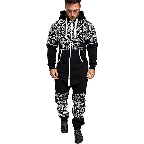 

Men's Full Zip One-piece Tracksuit Sweatsuit Street Casual Winter Long Sleeve Thermal Warm Breathable Soft Fitness Gym Workout Running Active Training Jogging Sportswear Normal Hoodie Black Red Gray