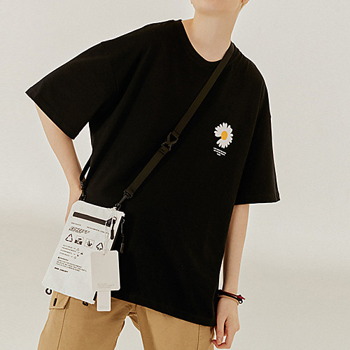 

Men's Unisex T shirt Hot Stamping Floral Graphic Prints Plus Size Print Short Sleeve Casual Tops 100% Cotton Basic Casual Fashion White Black