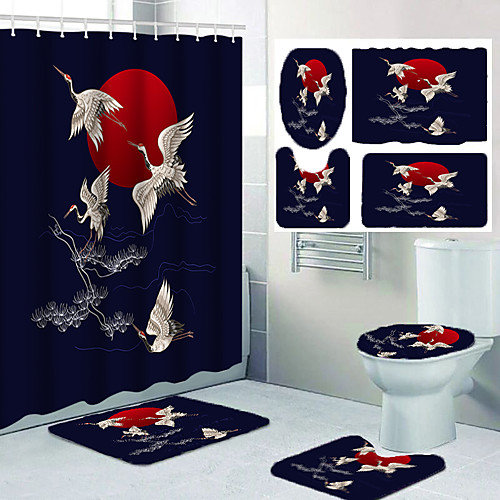

Bathroom Shower Curtains & Hooks Casual Polyester Waterproof