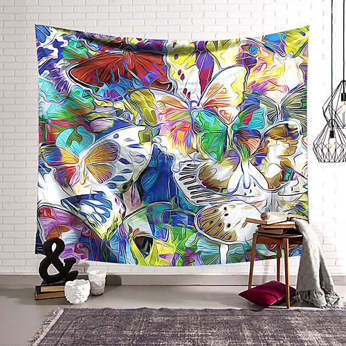 

Wall Tapestry Art Decor Blanket Curtain Hanging Home Bedroom Living Room Decoration Polyester Butterfly