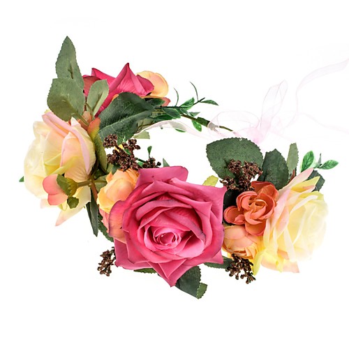 

Flower Style Romantic Fabric Headpiece with Floral 1 Piece Special Occasion / Party / Evening Headpiece