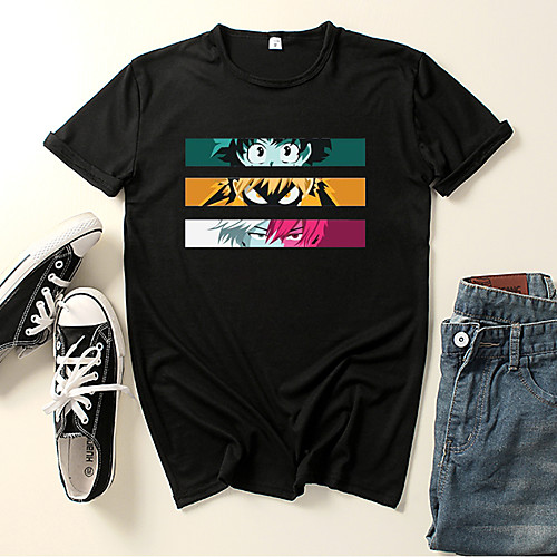 

Inspired by My Hero Academia / Boku No Hero Midoriya Izuku Cosplay Costume T-shirt Polyester / Cotton Blend Graphic Prints Printing Harajuku Graphic T-shirt For Women's / Men's