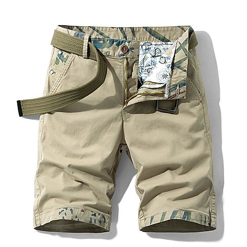 

Men's Cargo Casual / Sporty Chinos Tactical Cargo Pants Solid Colored Patterned Army Green Khaki Orange Dark Gray