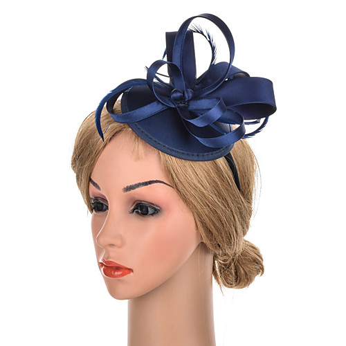 

Elegant Retro Fabric Headpiece with Feather / Trim 1 PC Special Occasion / Party / Evening Headpiece
