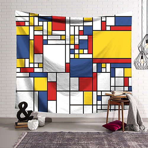 

Wall Tapestry Art Decor Blanket Curtain Hanging Home Bedroom Living Room Decoration Polyester Color Grid