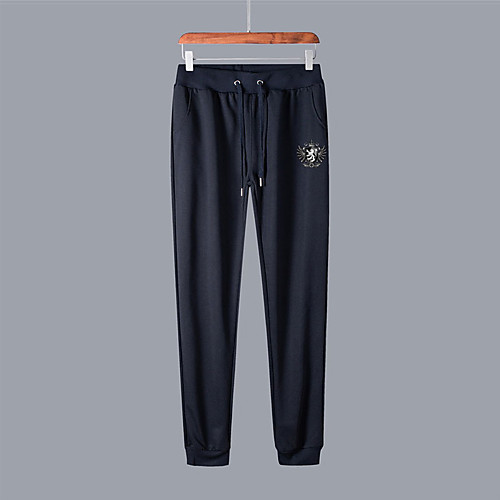 

Men's Casual / Sporty Sweatpants Outdoor Sports Daily Sports Pants Pants Graphic Full Length Drawstring Pocket Print Dark Gray Gray