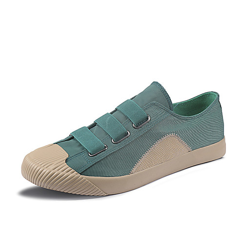 

Men's Sneakers Comfort Shoes Casual Daily Walking Shoes Canvas Breathable Non-slipping Wear Proof Black Green Black / Green Color Block Fall Spring