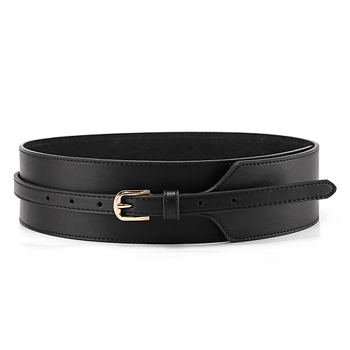

Women's Wide Belt Party Daily Dress Black Red Belt Solid Color / Brown / Winter / Spring / Summer