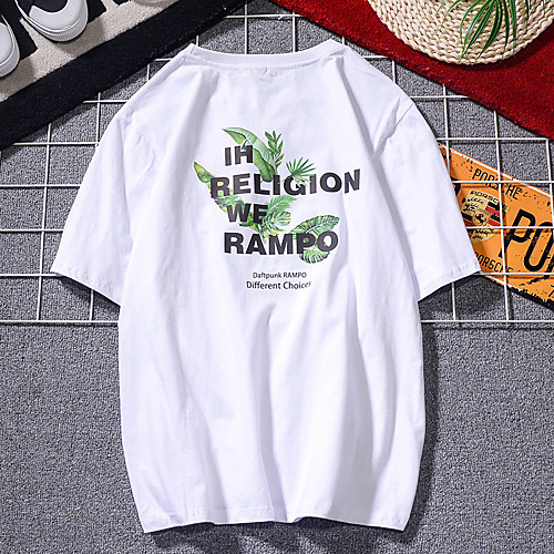 

Men's Unisex T shirt Hot Stamping Graphic Prints Letter Plus Size Print Short Sleeve Casual Tops 100% Cotton Basic Casual Fashion White Black Red
