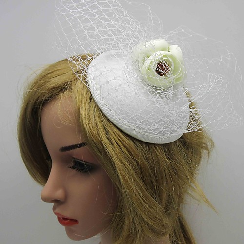 

Classic Sweet Fabric Headdress with Cap / Floral 1 Piece Special Occasion / Party / Evening Headpiece