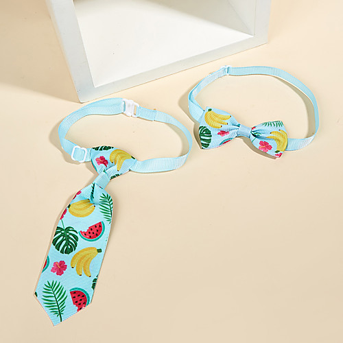 

Dog Cat Necklace Tie / Bow Tie Bowknot Fruit Elegant Hawaiian Sweet Dailywear Casual / Daily Dog Clothes Puppy Clothes Dog Outfits Breathable Blue Costume for Girl and Boy Dog Cotton M