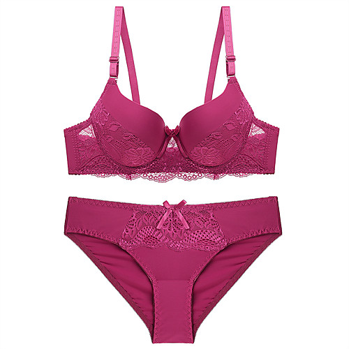 

Women's Bra Underwire Bra 3/4 Cup Printing Purple