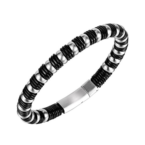 

Men's Bracelet Bangles Vintage Style Totem Series Fashion Leather Bracelet Jewelry Silver For Christmas Anniversary Prom Festival / Titanium Steel