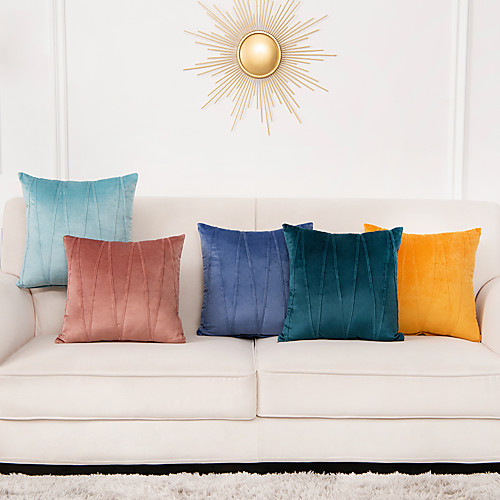

1 Pc Solid Colored Cushion Cover 45x45cm Faux Linen for Sofa Bedroom