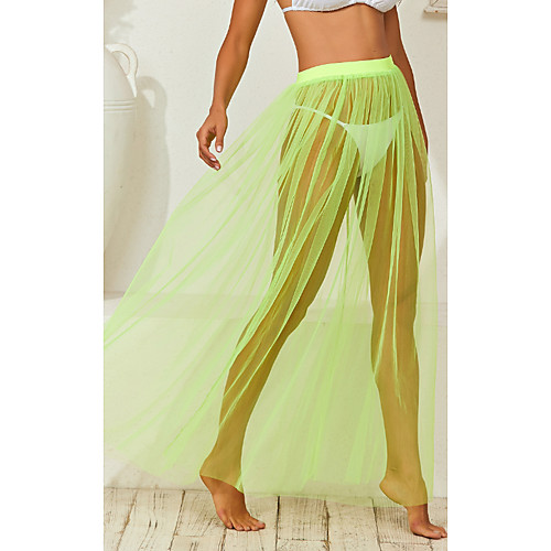 

Women's Beach Bottom Swimsuit Lace Solid Color Light Green Swimwear Bathing Suits New Casual Vacation / Loose