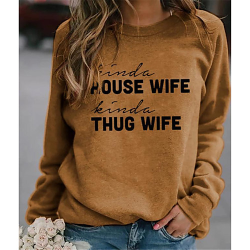 

Women's Hoodie Sweatshirt Text Print Daily Going out Other Prints Casual Streetwear Hoodies Sweatshirts Blue Yellow Green