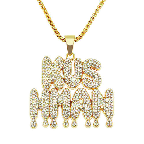 

Men's Necklace Letter Trendy Alloy Gold 75 cm Necklace Jewelry For Festival